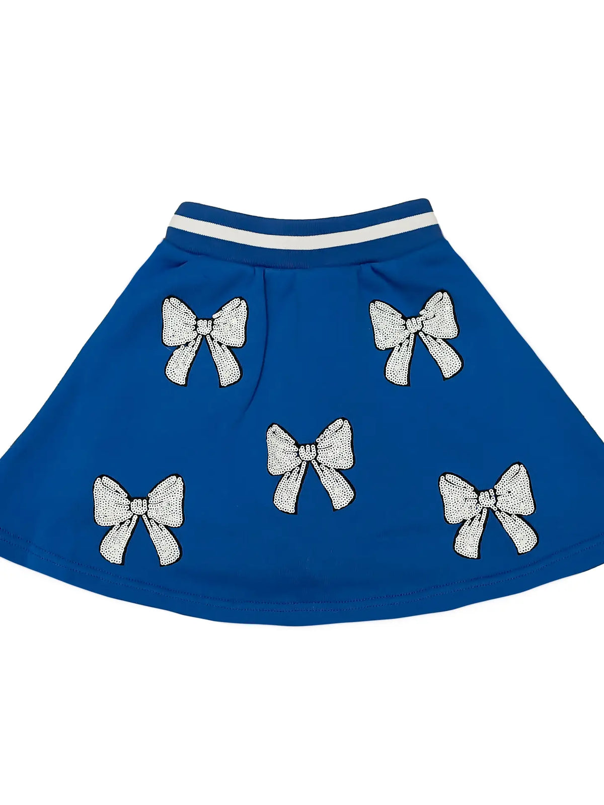 Cheer Queen Sequin Croquet Skort Blue/ White