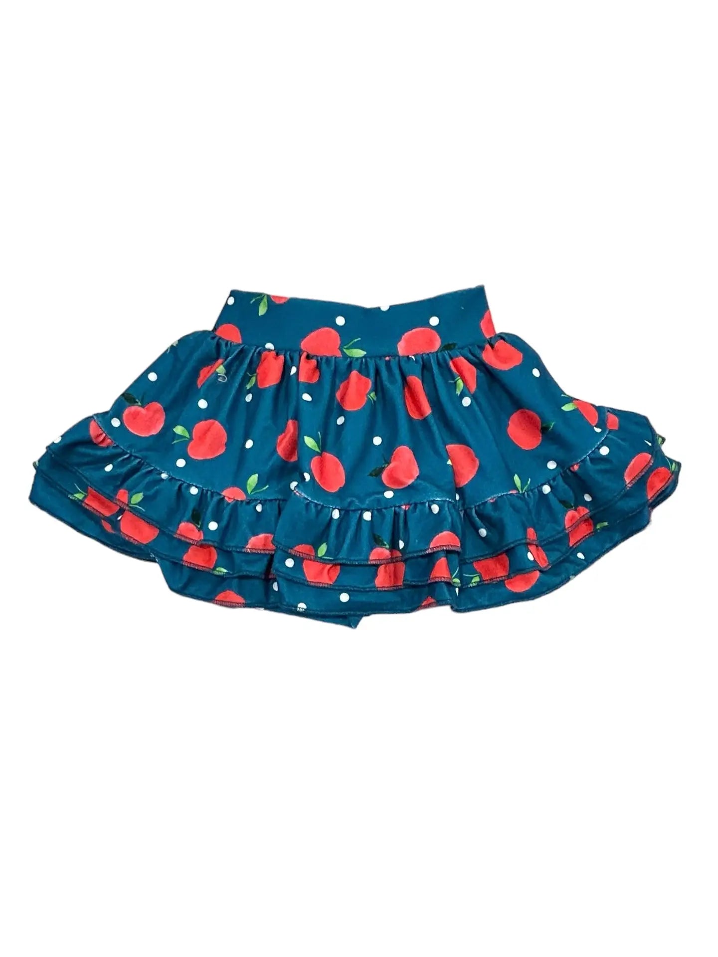 Ruffle Skort - Apples On Navy