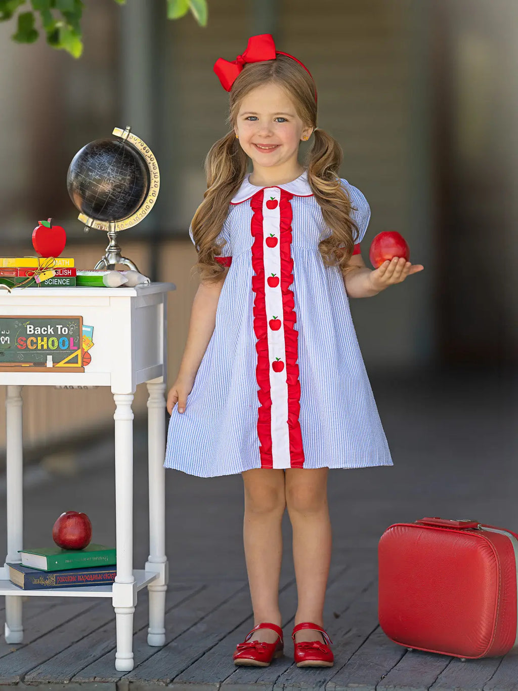 Ruffled Apple Striped Dress PRE ORDER