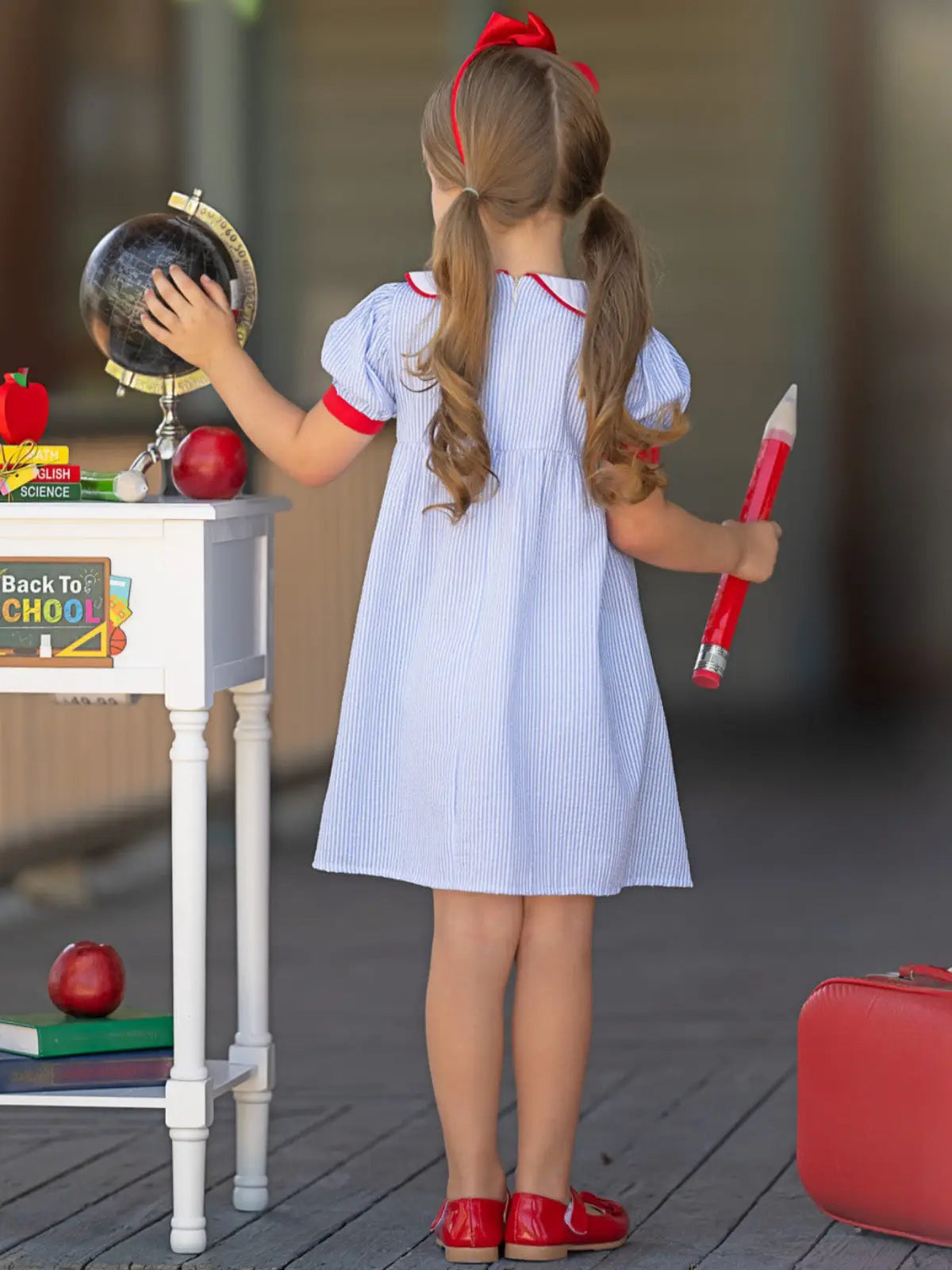 Ruffled Apple Striped Dress PRE ORDER