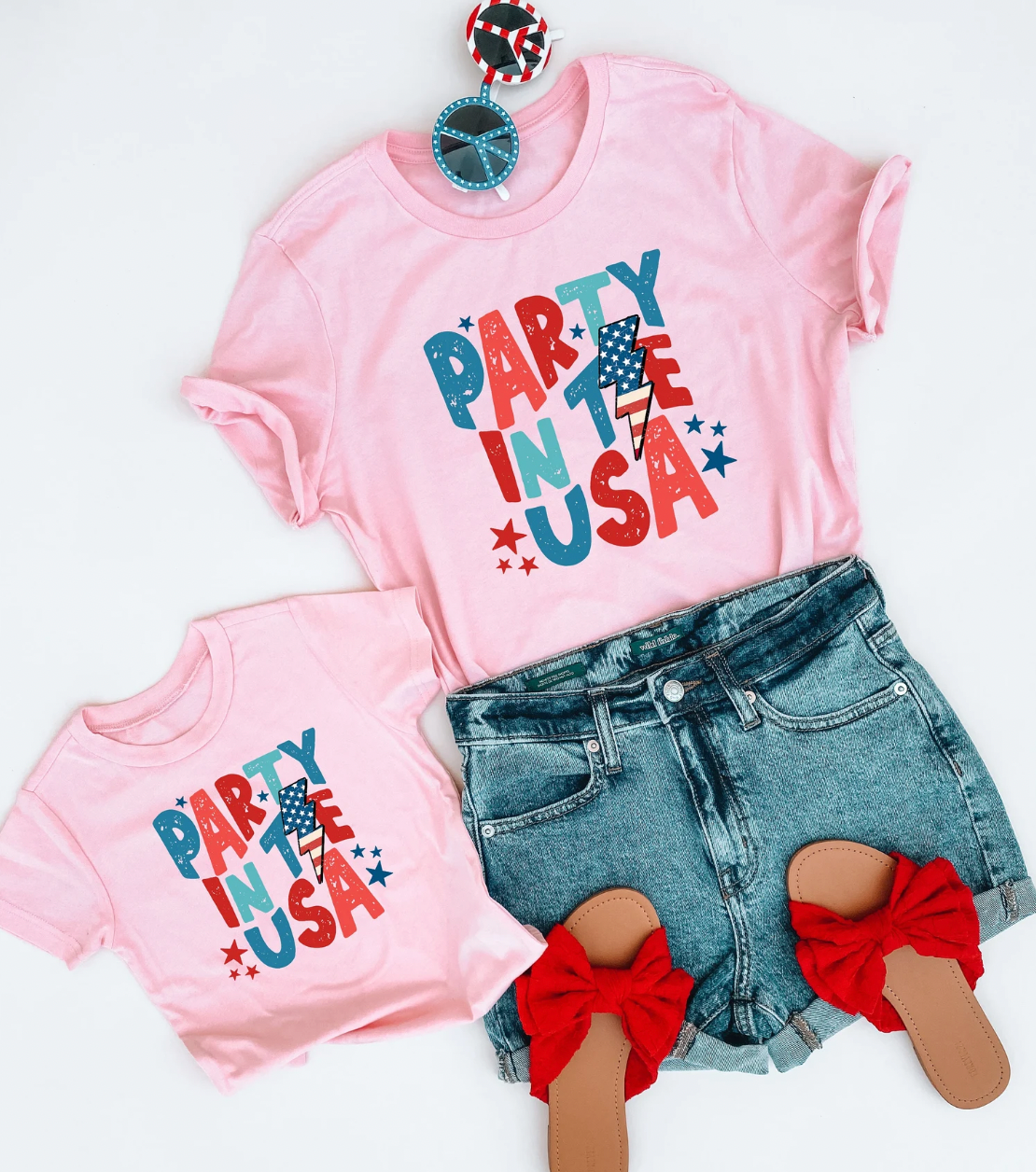Mommy & Me Pink Party In The USA Shirt