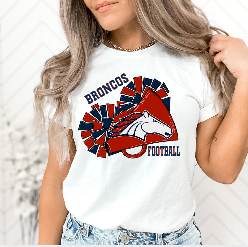 Broncos Megaphone HOCO/ Football Tee
