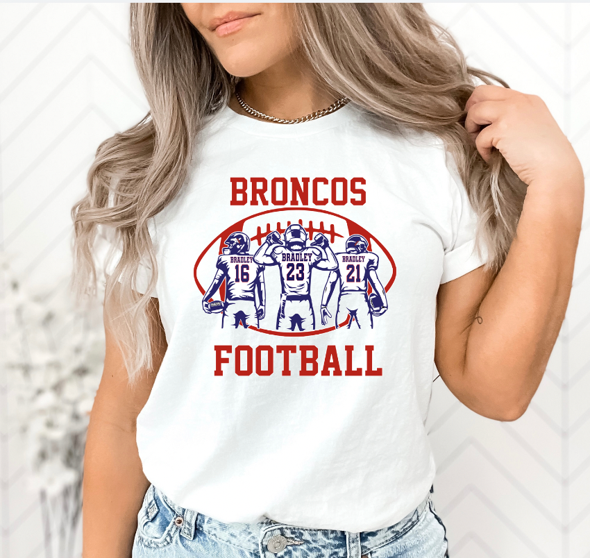 Custom Multi Football Players Tee