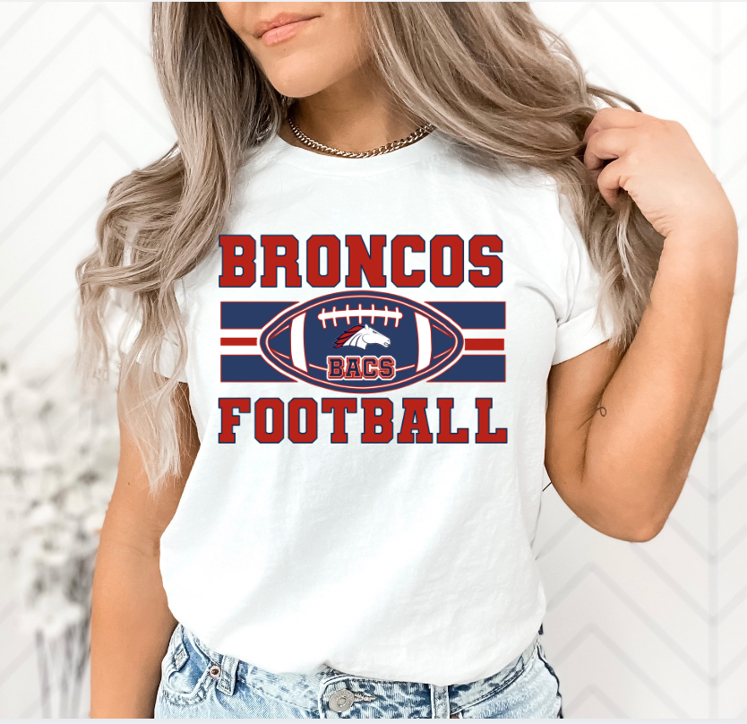 Classic Broncos Football Tee