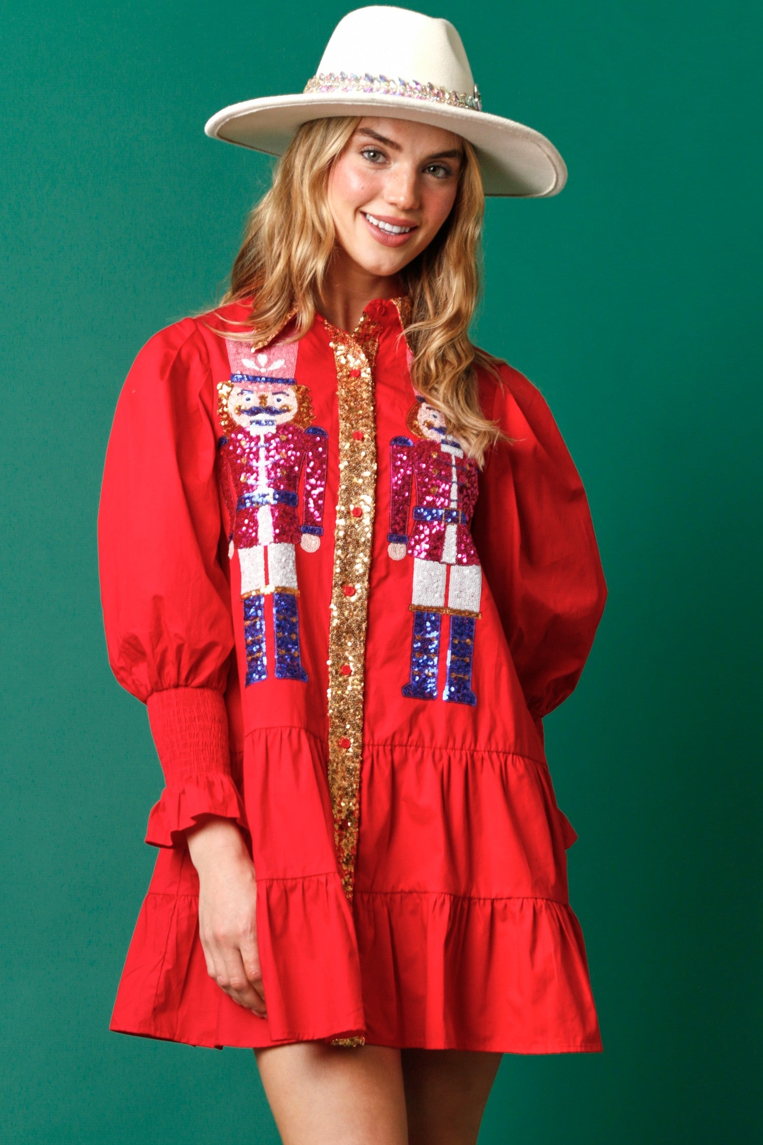 Sequin Nutcracker Mini Dress – Adorabella Boutique