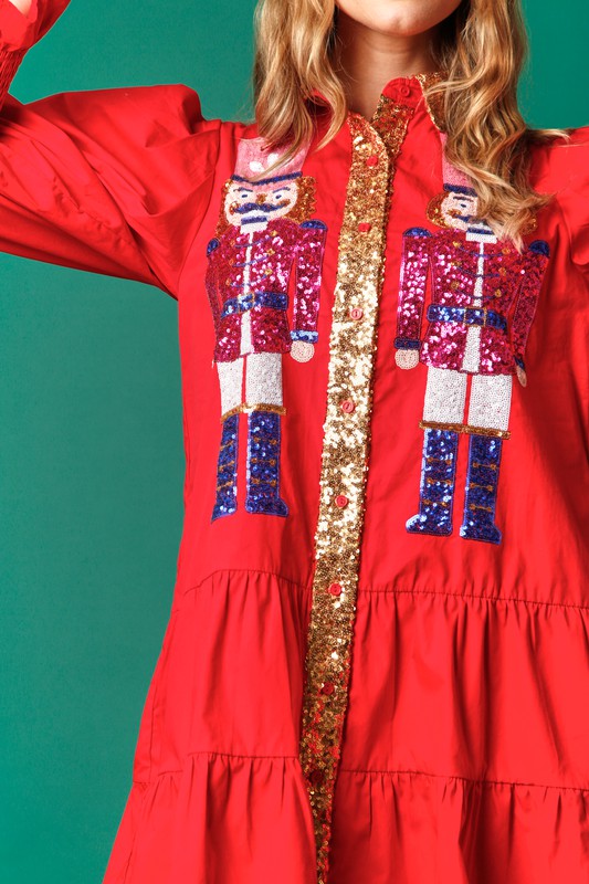 Sequin Nutcracker Mini Dress
