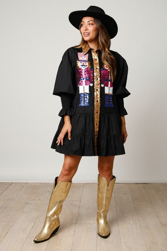 Sequin Nutcracker Mini Dress