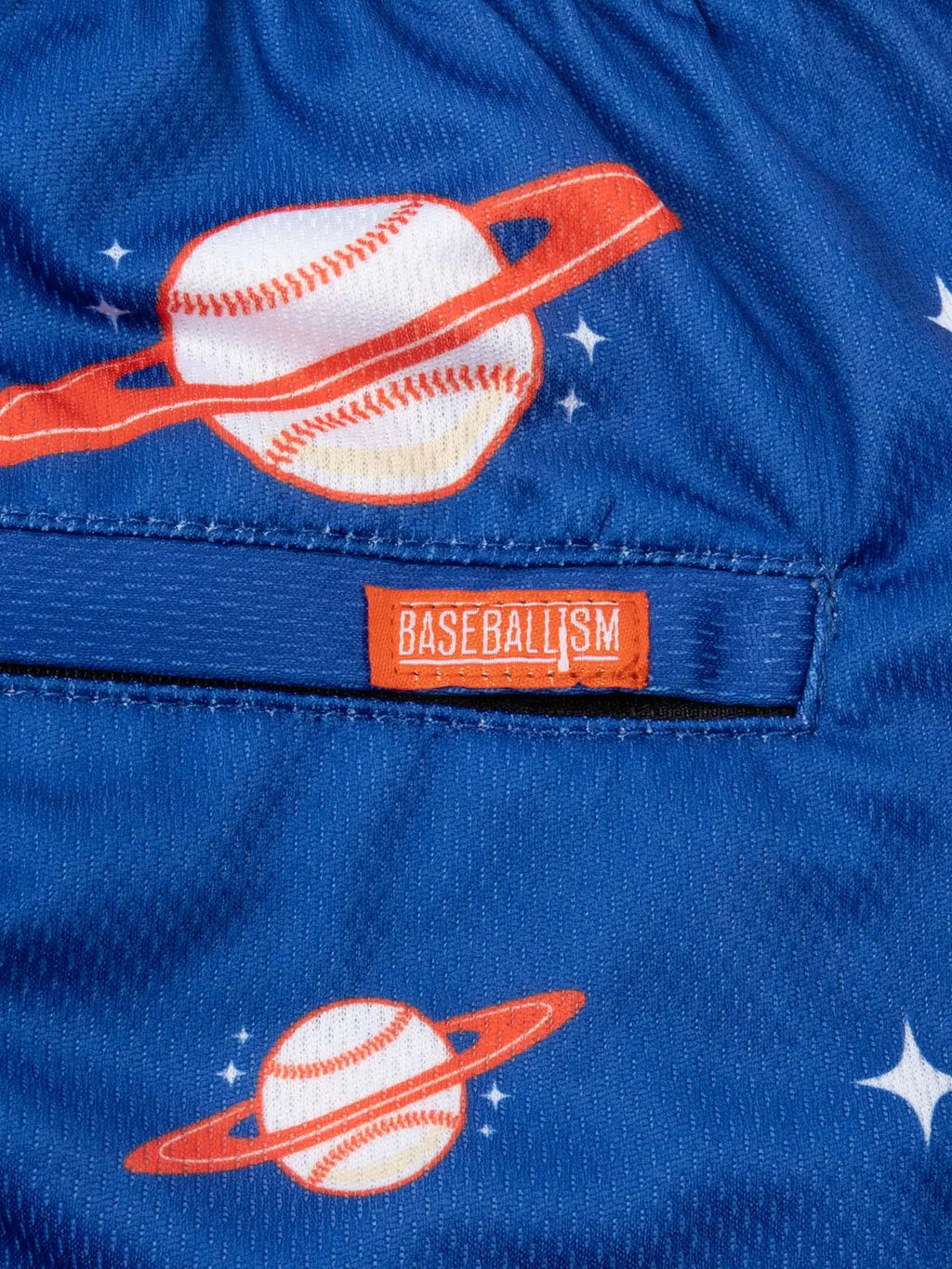 Space Ball Diamond Air Mesh Shorts - Blue and Orange