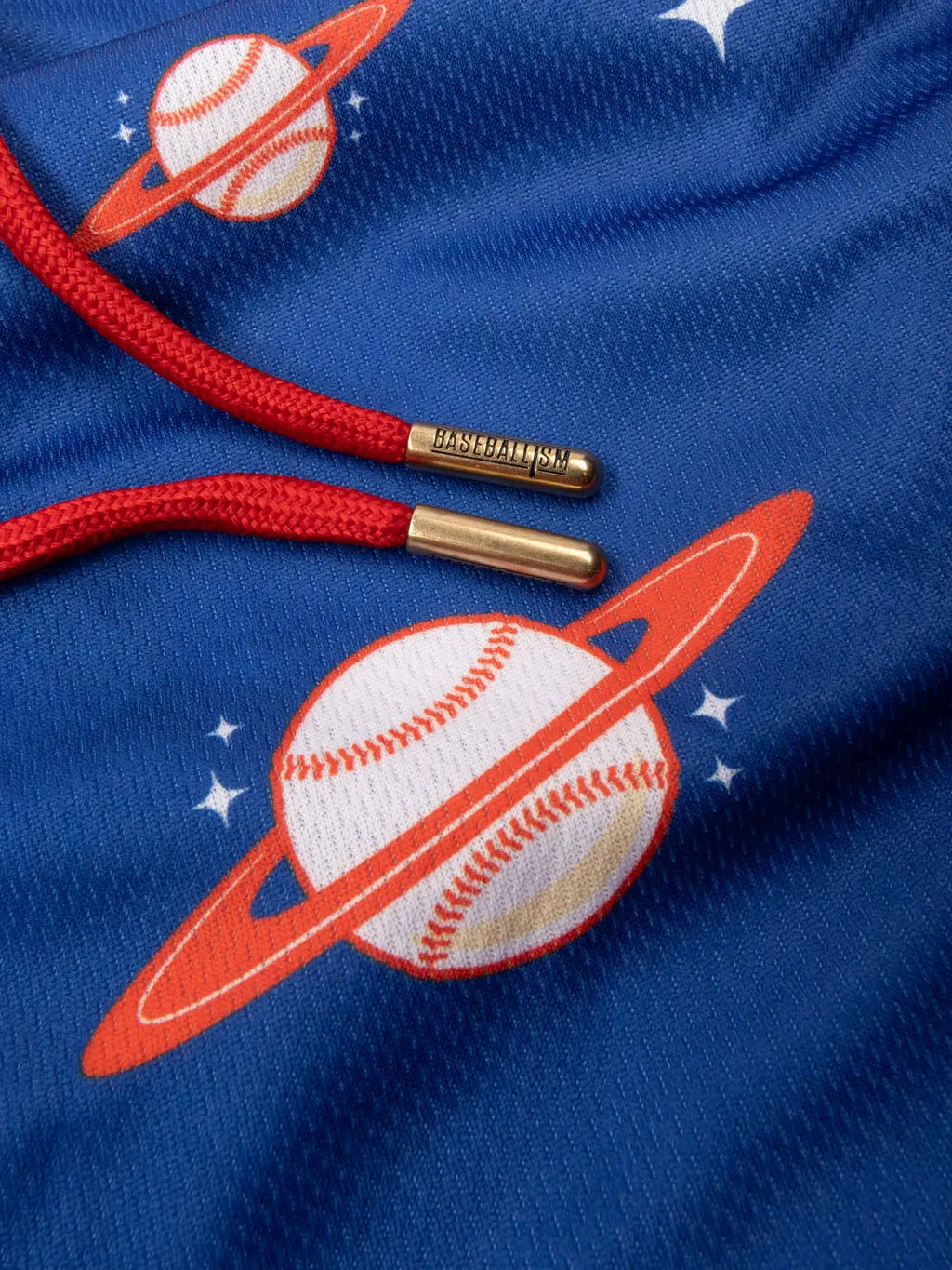 Space Ball Diamond Air Mesh Shorts - Blue and Orange