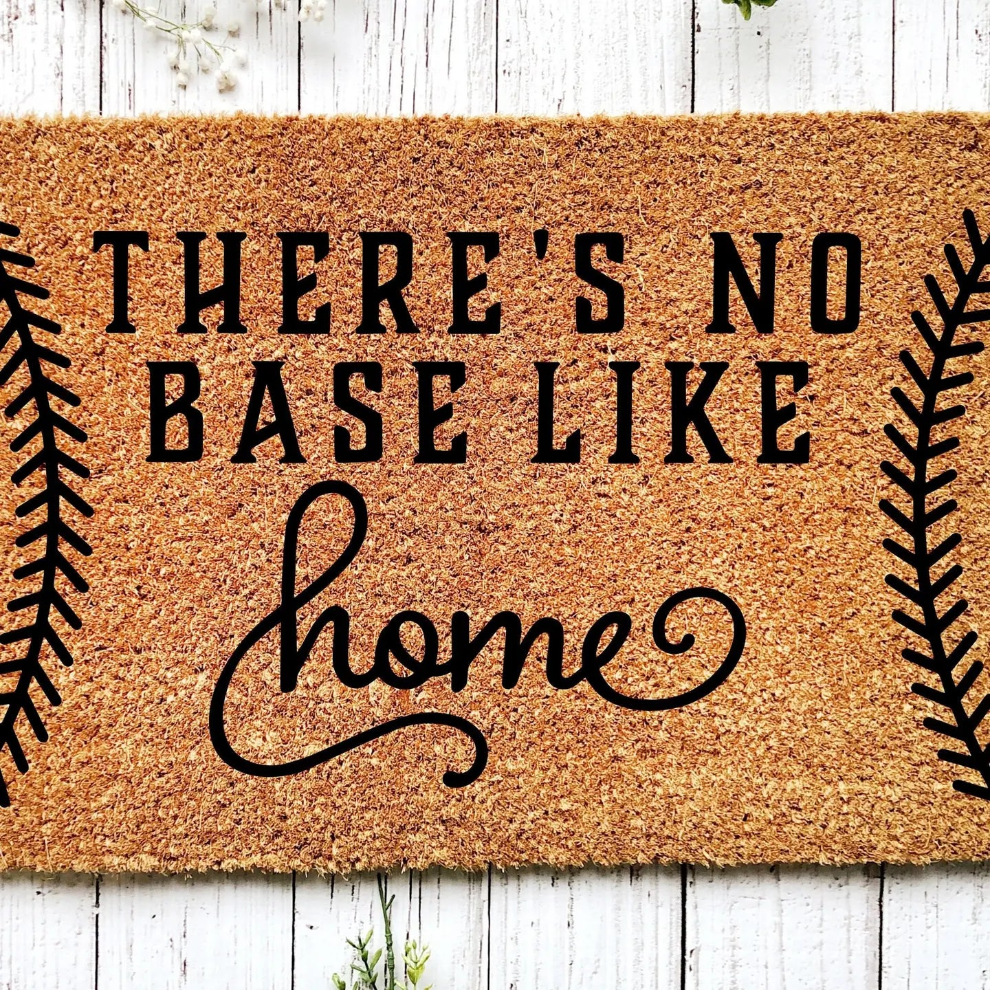 Welcome Mat, Baseball Doormat, Housewarming Gift, Baseball G