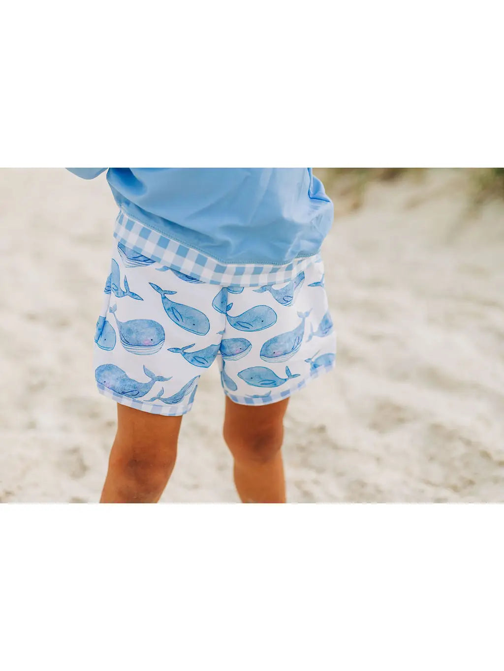 Boy's Blue Whales Swim Set