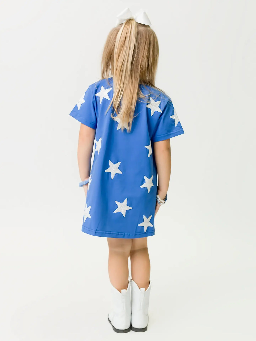 All Star Sequin Dress Royal/ White