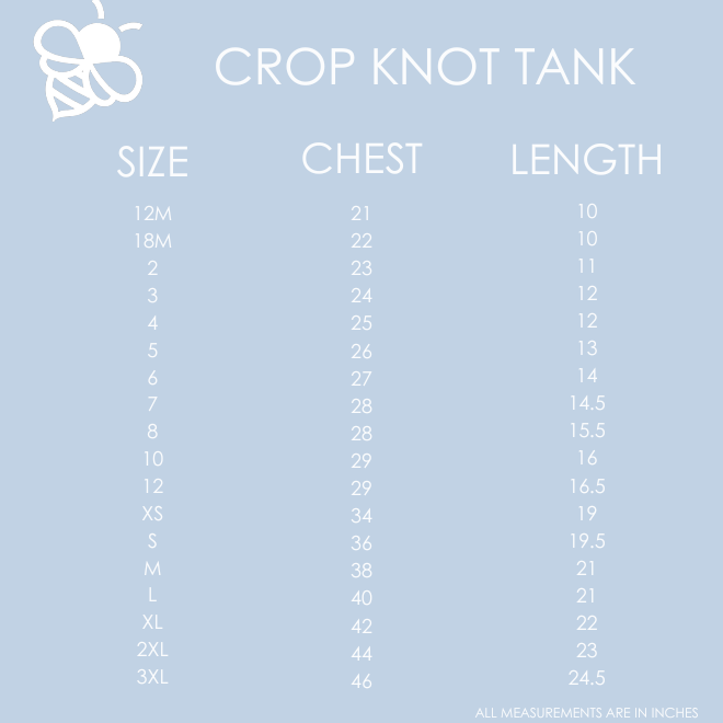 Crop Knot Tank - French Blue: XL