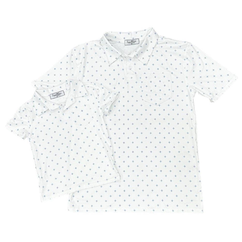 Boys Polo Shirt - Daddy & Me Boys Pocket Polo - French Blue: 8