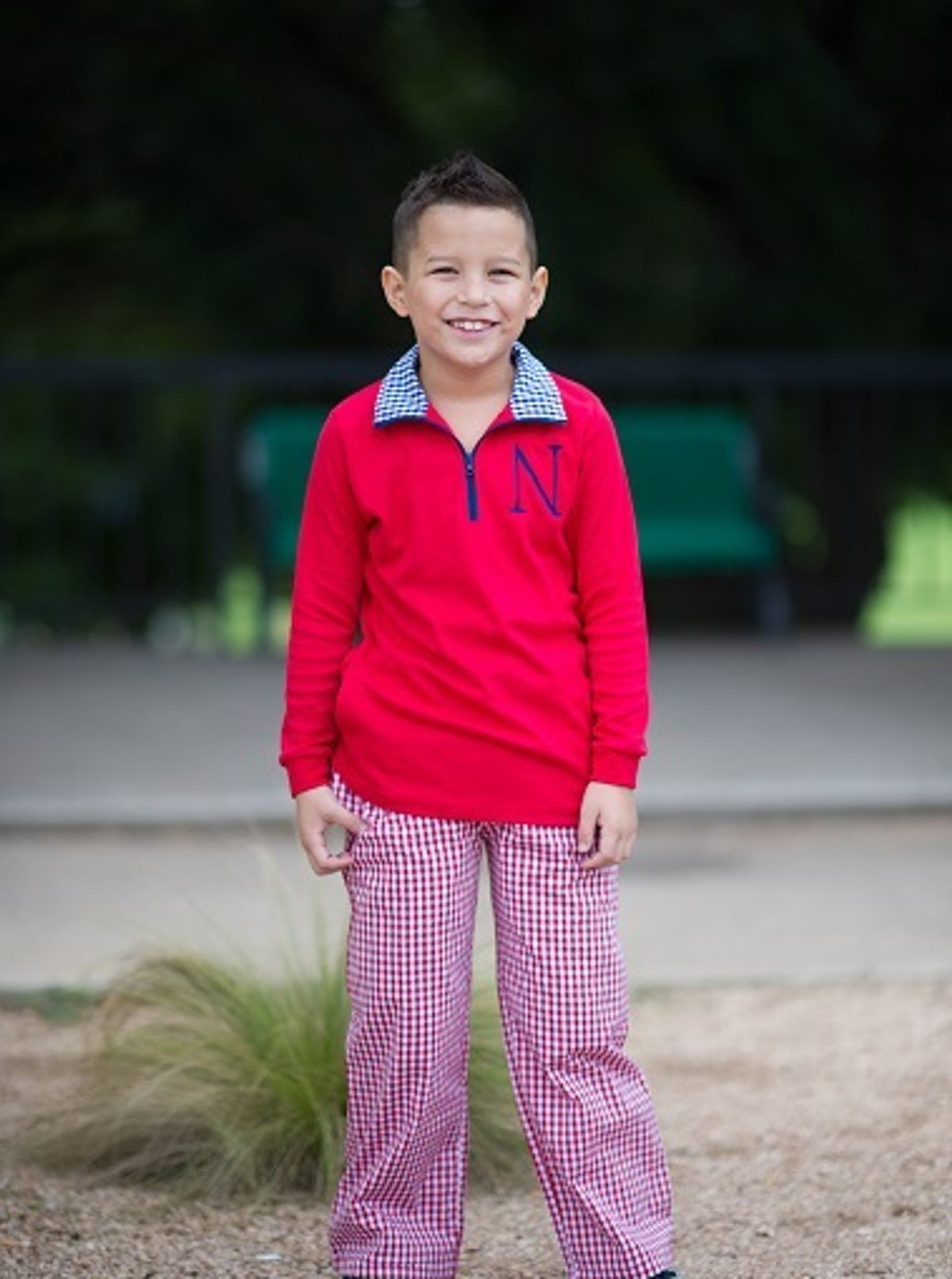 Boys Holiday Classic Corduroy/ Gingham  Pants