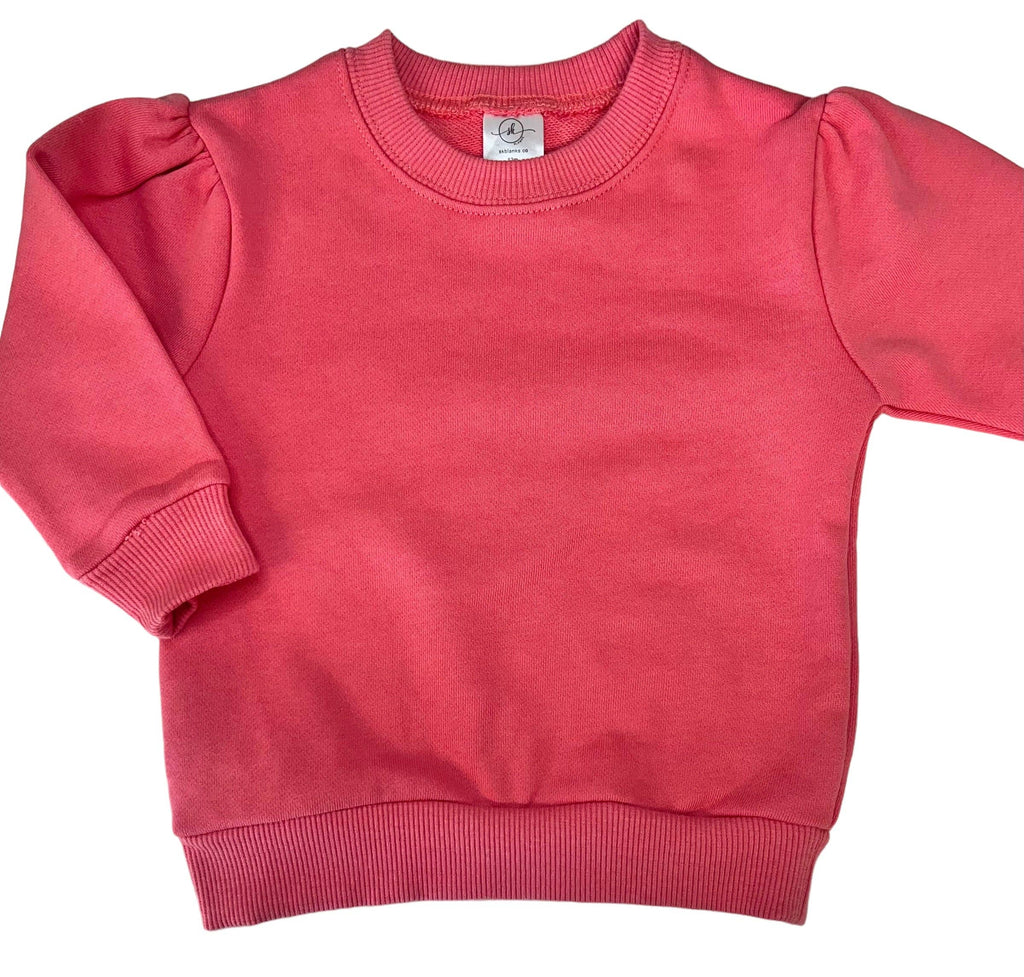 Sweatshirt: Coral Puff Sleeve / 8