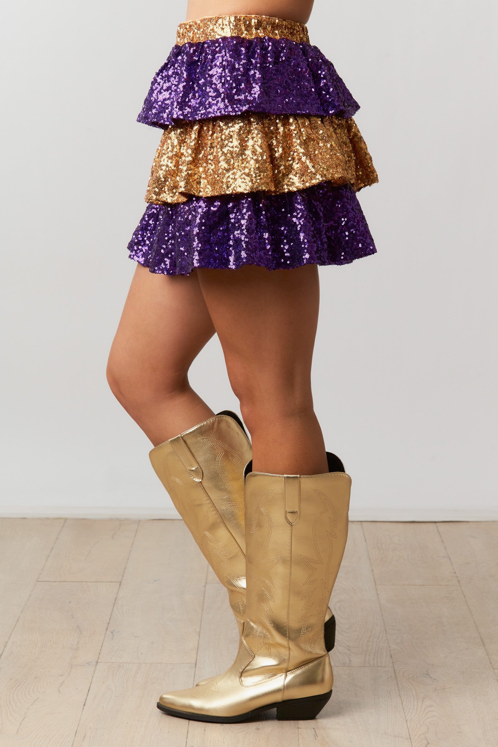 Purple & Gold Sparkle Skirt