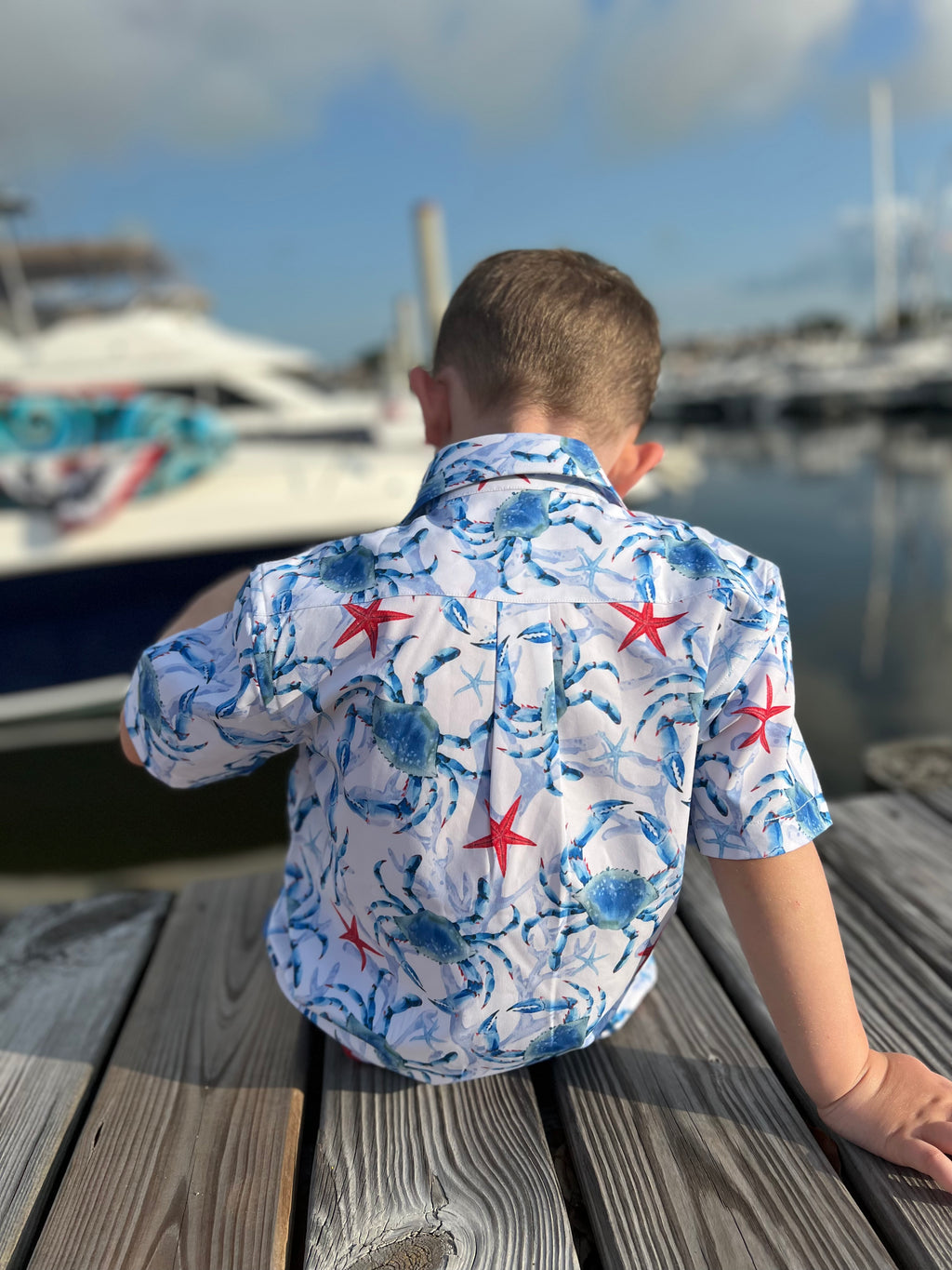 American Blue Crab Button Down Shirt PRE-ORDER