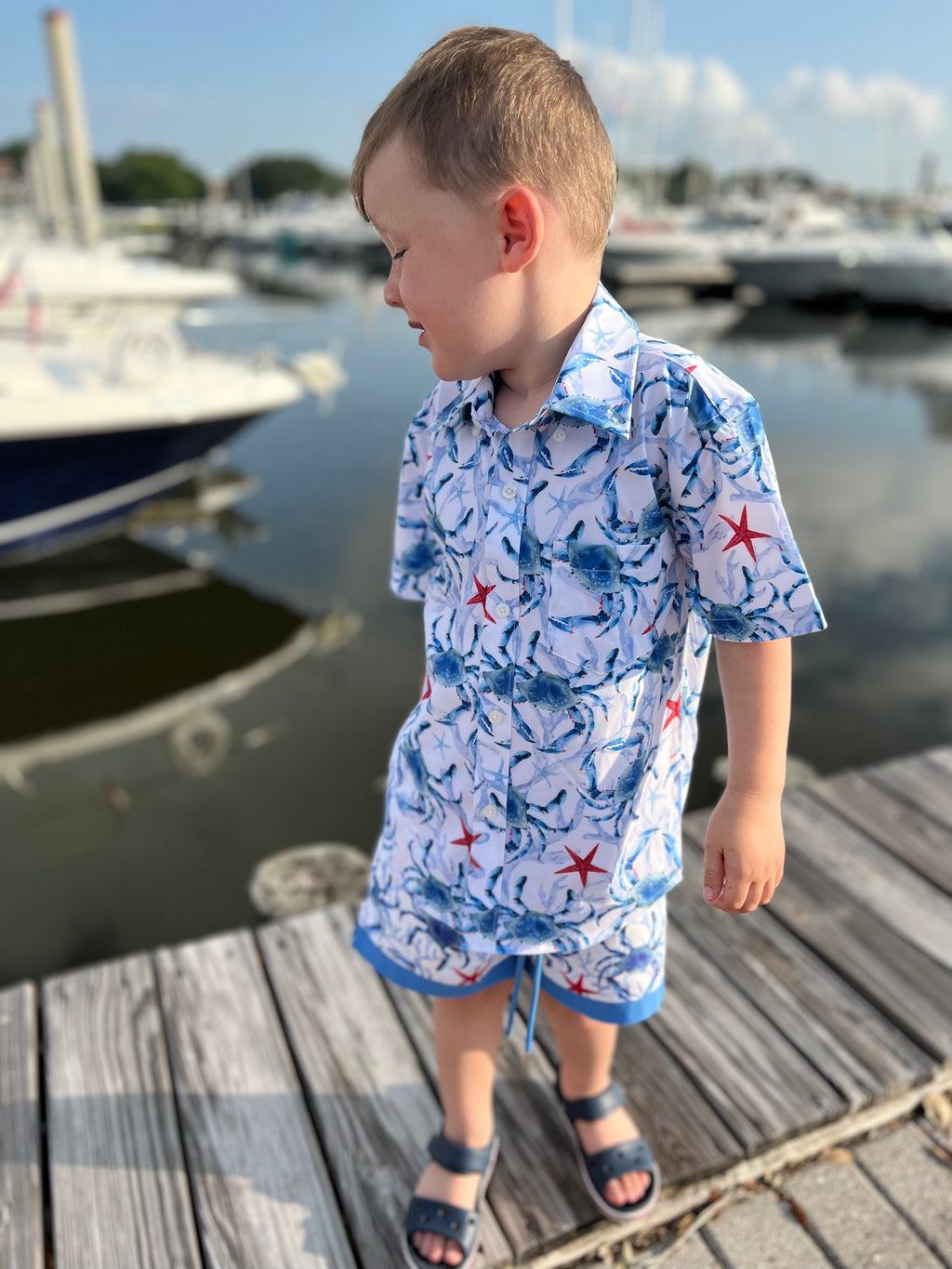 American Blue Crab Button Down Shirt PRE-ORDER