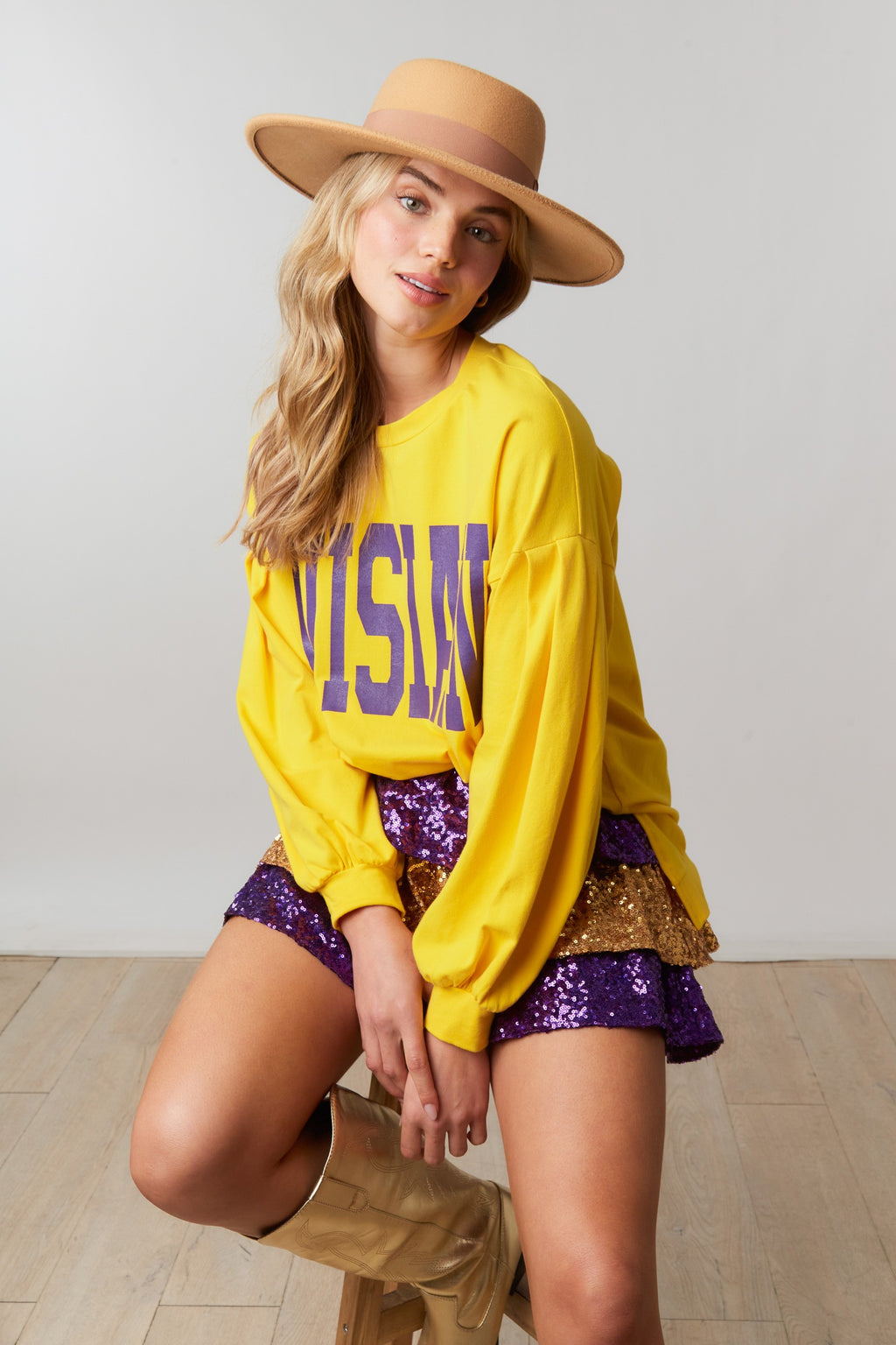 Purple & Gold Sparkle Skirt