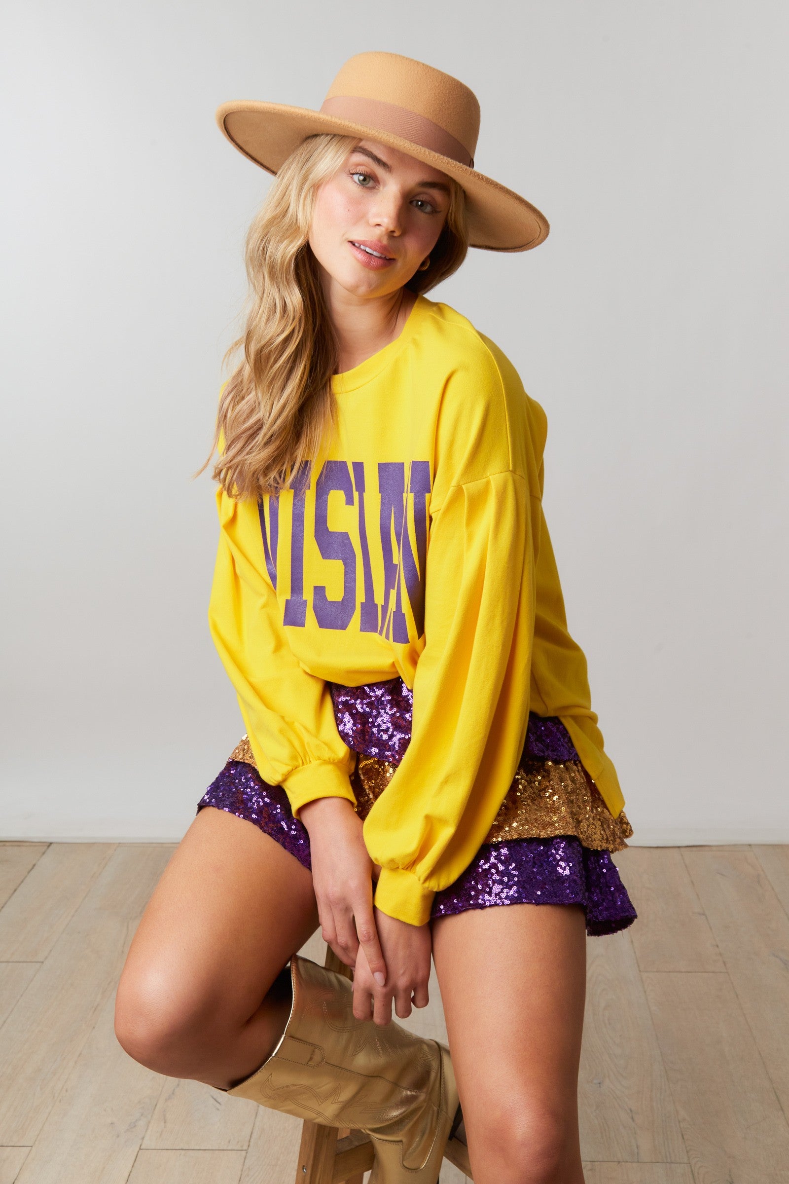 Purple & Gold Sparkle Skirt