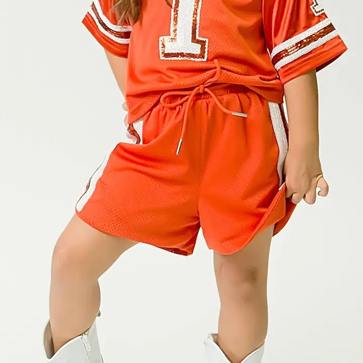 Girl's All-Star Sequin Stripe Shorts
