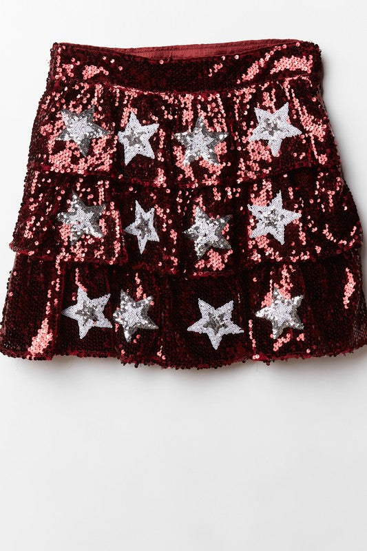 Sequin Tiered Star Skirt