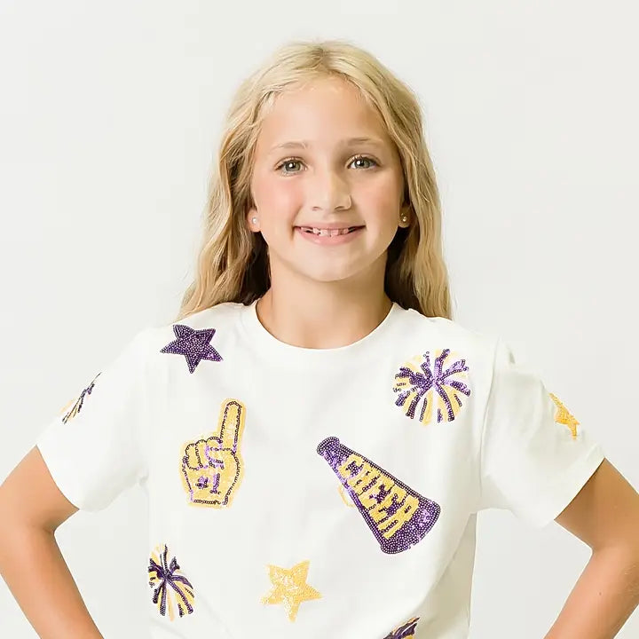 All Star Cheer Sequin Shirt navy/red