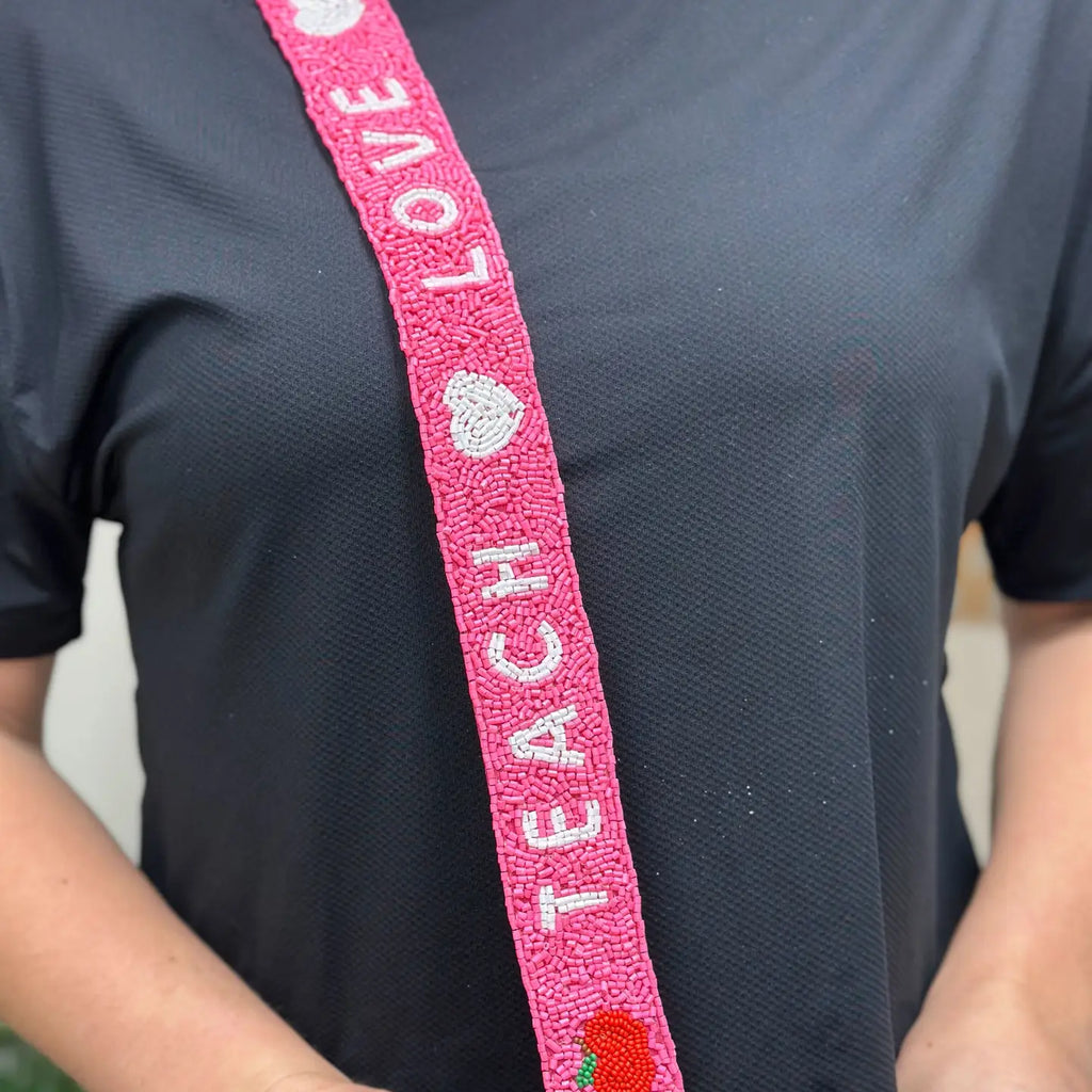 Teacher Beaded Bag Strap