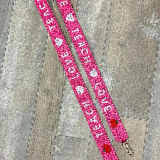 Teacher Beaded Bag Strap