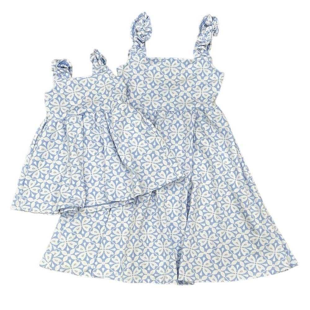Mommy & Me Jacquard Tank Dress - Spanish Indigo: 18M